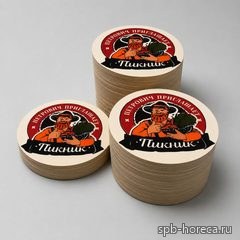 Бирдекель из пивного картона с логотипом «Петрович»